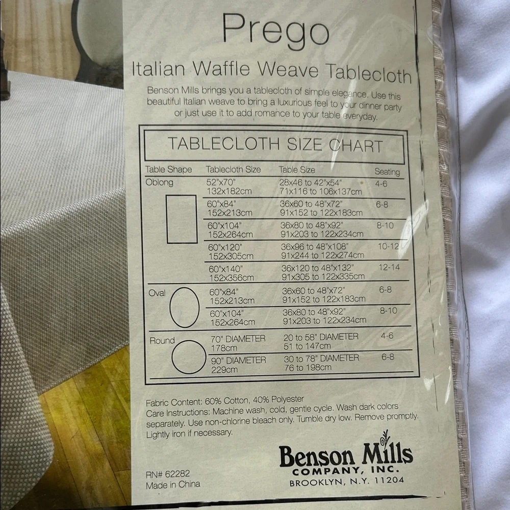 prego elegant tablecloth